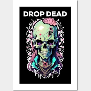 Drop Dead Skull Streetwear Posters and Art